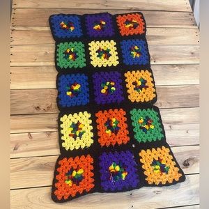Granny square crochet blanket handmade